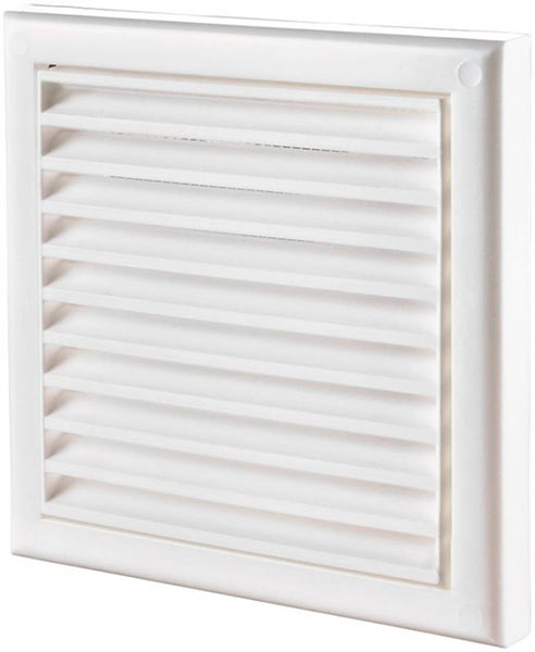 Решітка Домовент ДВ 150-1с пластик білий 