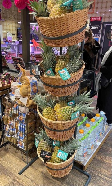 Стеллаж торговый под 4 корзины для продуктов