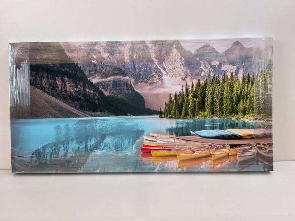 Репродукция Лодки в озере 50x100 см Арт Фемелі 