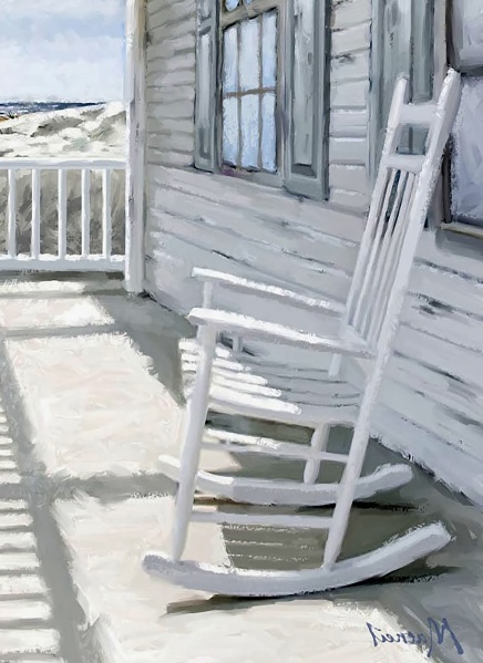 Репродукция Веранда на море Маклейн 60x80 см Арт Фемелі 