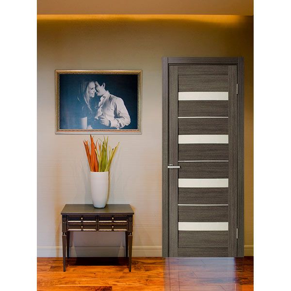 Дверне полотно ОМіС Мілано ПО 90 см мокко зі склом