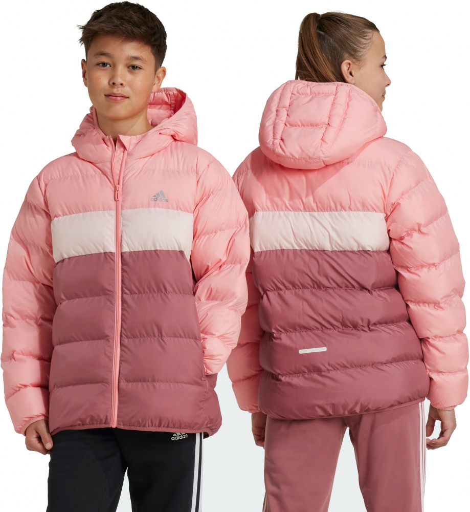 Пуховик для дівчаток зимовий Adidas J SD JKT IY6916 р.128 рожевий
