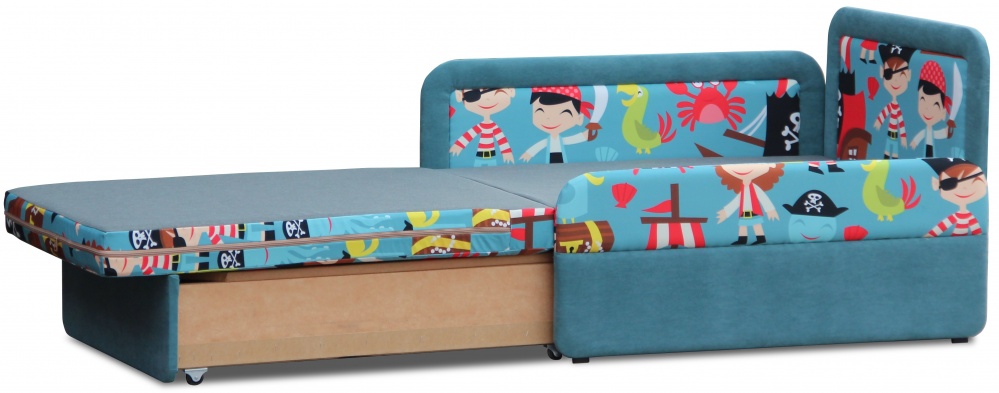 Тахта дитячий Берегиня Маріо лівий блакитний 750x970x660 мм