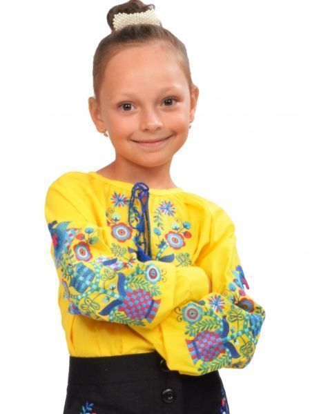 Вишиванка дитяча Едельвіка р.134 жовтий 106-19/09 