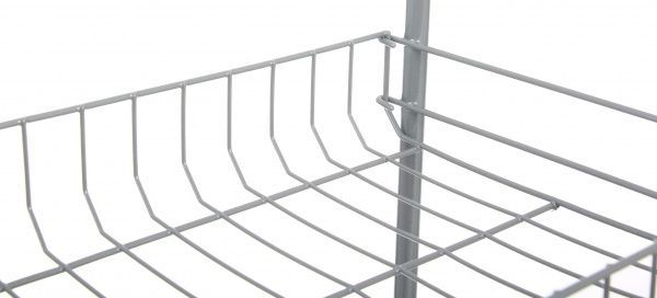 Етажерка 3-ох рівнева срібляста 580x410x230 мм сріблястий 