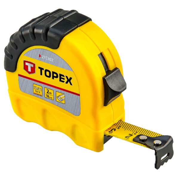 Рулетка Topex Shiftlock 27C302 2м x16мм