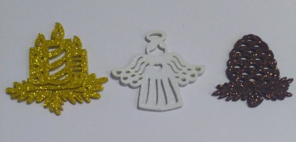 Набор декоративных изделий Новогодний 6 шт. 125146 Діамантові ручки