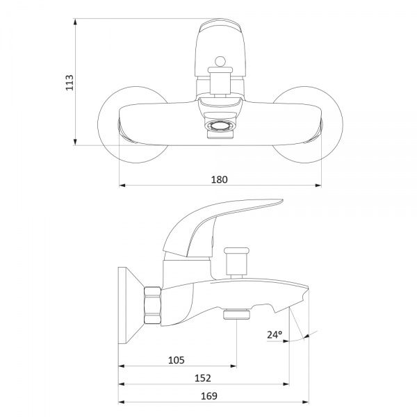 Смеситель для ванны/душа Damixa Palace Bit 311000000