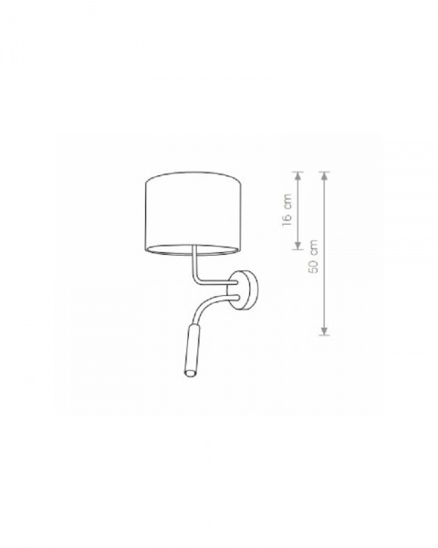 Бра Nowodvorski Hotel 1x60 Вт E27 сірий/чорний 9071 