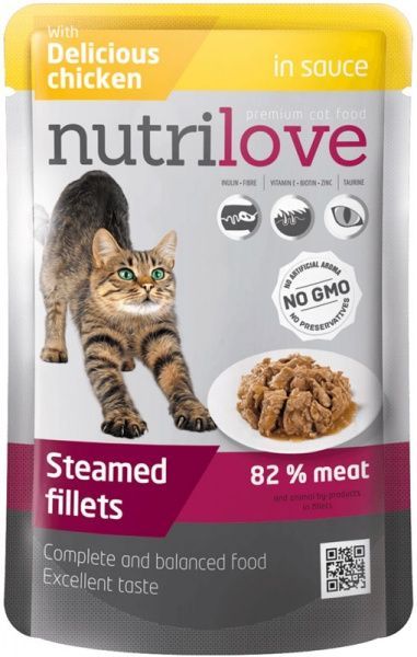 Корм NutriLove с курицей в соусе 85 г