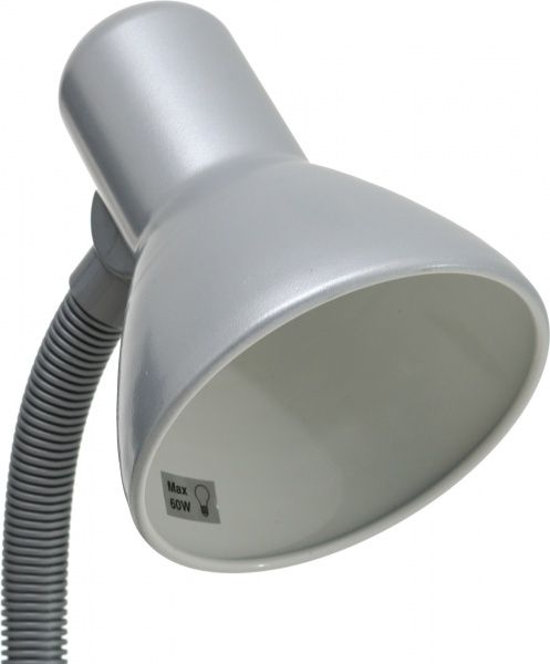 Настольная лампа офисная Геотон ННБ 01-60-308 Л1 1x60 Вт E27 серебряный 9.;9.1.308.15 