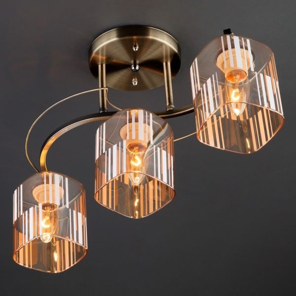 Люстра потолочная Strotskis Susan 30124/3 3x60 Вт E27 античная бронза 