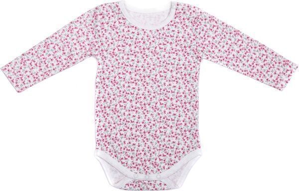 Комбинезон Фламинго боди ясельный Цветы р.68 молочно-розовый 663-222-4 