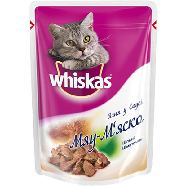 Корм Whiskas Мяу-мяско з ягням 85 г