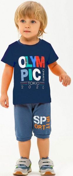 Футболка для мальчика Smil 110588 р.122 серо-синий 