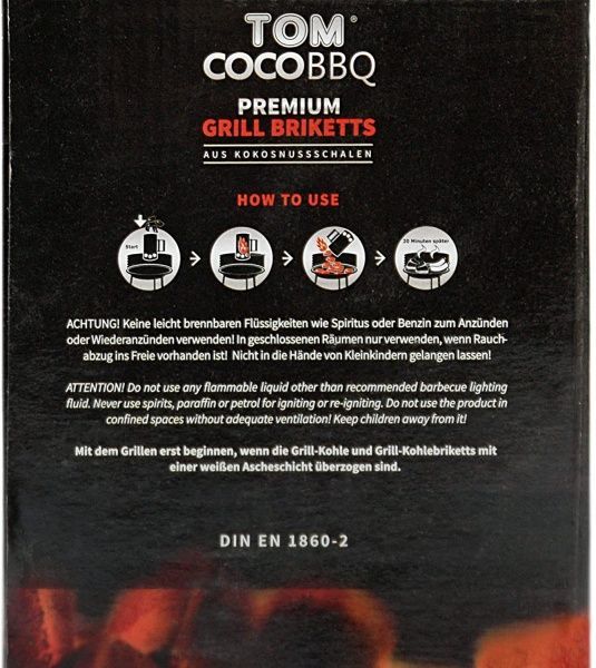 Брикеты угольные кокосовые для барбекю 1 кг 38003