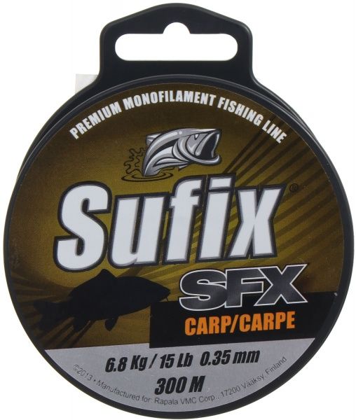 Леска Sufix SFX CARP Self Hang Spool 300м 0,35мм 6,8кг зеленая