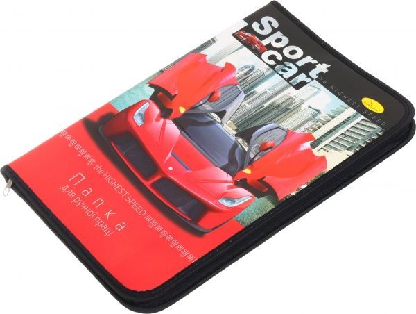 Папка для труда А4 на молнии ПР-01 Апельсин