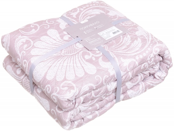 Покрывало стеганое 210x240 см Homeline розовый с рисунком 