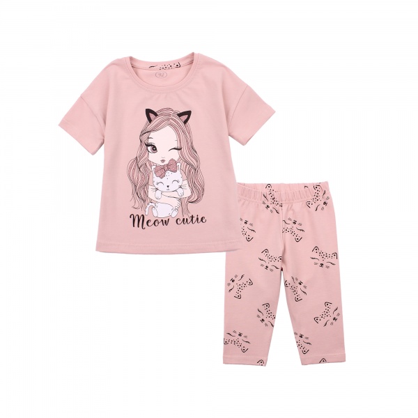 Комплект для дівчаток Фламінго 764-424 р.60 пудровий 