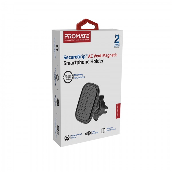 Автодержатель магнитный для телефона VentMag-XL Promate черный