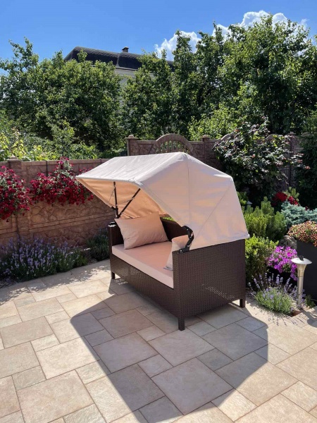 Диван садовый TERICO Египет 92х160 см белый 