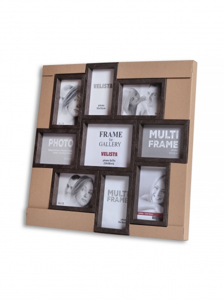 Коллаж Velista (8х10х15, 1х13х18) темне дерево 9 фото 10x15 см темное дерево 