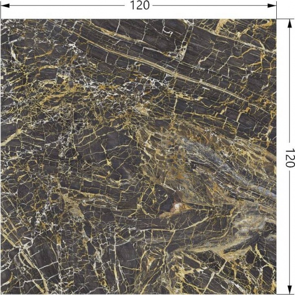 Плитка Cifre Black Golden Pulido 120x260 