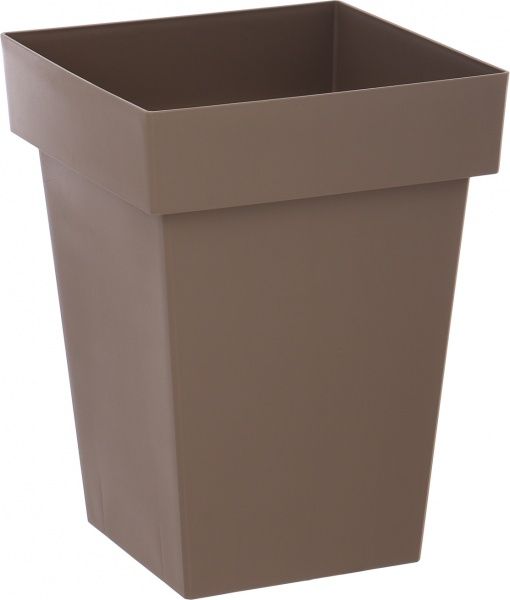 Горщик пластиковий Sanja IPPI Мелроуз квадратний 81,6л мокко 