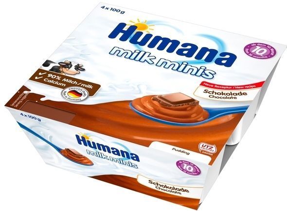 Пудинг Humana детский шоколадный от 10 месяцев (4х100 г) 