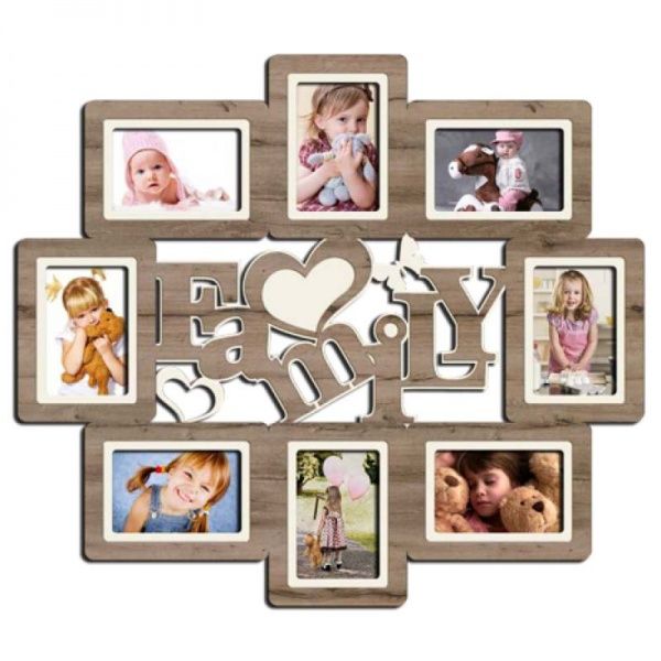 Рамка для фото 68х60 F C ДВП, світле дерево 10x15 см сірий 