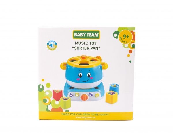 Игрушка музыкальная Baby Team Кастрюля-сортер 8637