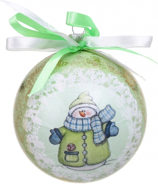 Шар новогодний Декупаж d 80 мм в ассортименте