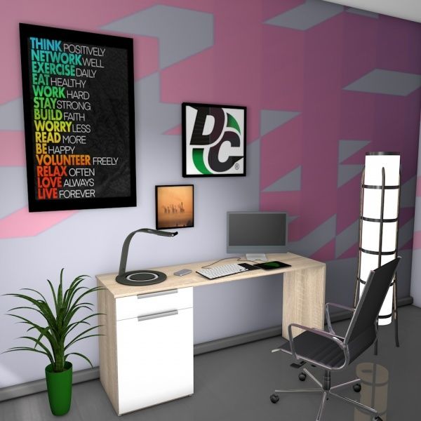 Стіл письмовий DC Валли дуб сонома/білий 