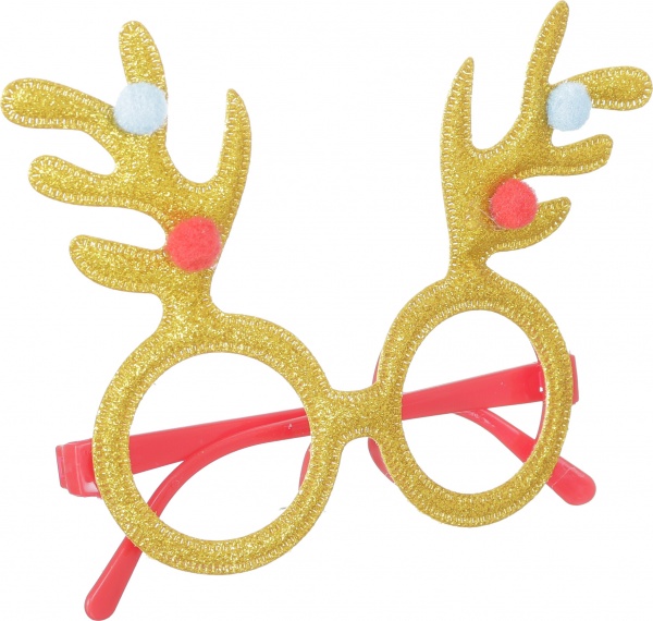 Очки с рогами оленя 12х1х14 см в ассортименте