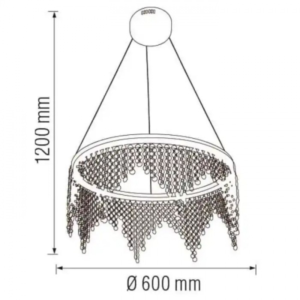 Люстра светодиодная HOROZ ELECTRIC Astoria 38 Вт хром 019-040-0038-010 