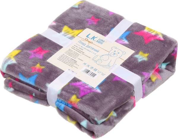Плед Luna Kids Зірочки велсофт 100x120 см різнокольоровий 