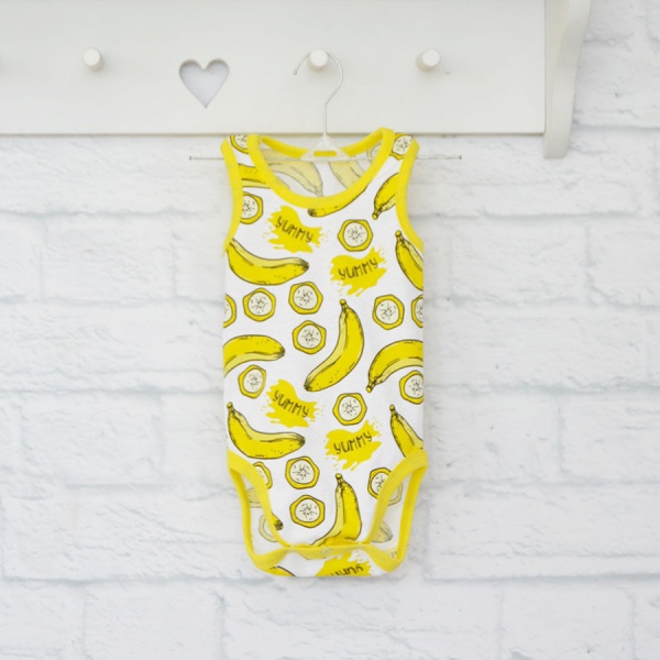 Боди детское унисекс Blanka Бананчик р.68 желтый 12914 