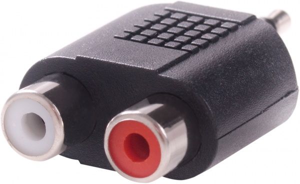 Адаптер HAMA 3,5 мм – 2xRCA 2 м чорний (43359)  