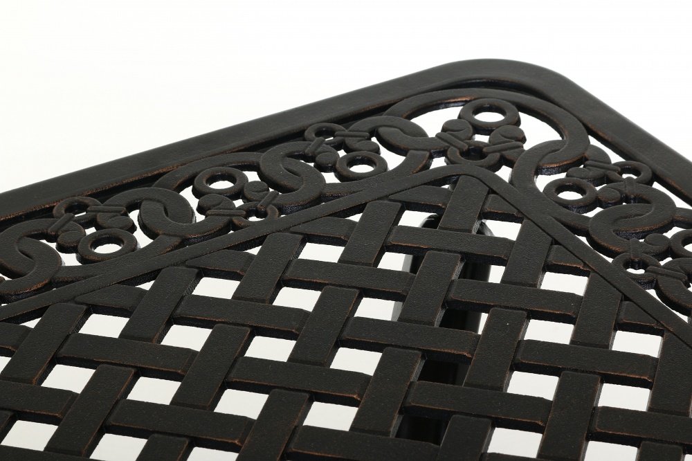 Комплект мебели Bella Vita металлический 1,22 м черный/коричнево-бежевый