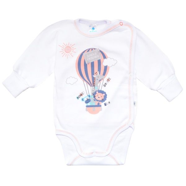 Боди Minikin р.62 белый с коралловым 194000362 