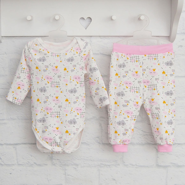 Комплект детской одежды Blanka Тучка бежевый р.86 110174 