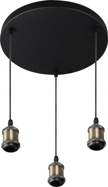 Підвіс Светкомплект Loft RL 325 3x40 Вт E27 бронза/чорний 
