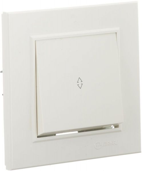 Переключатель проходной одноклавишный Makel Karea без подсветки 10 А 220В слоновая кость