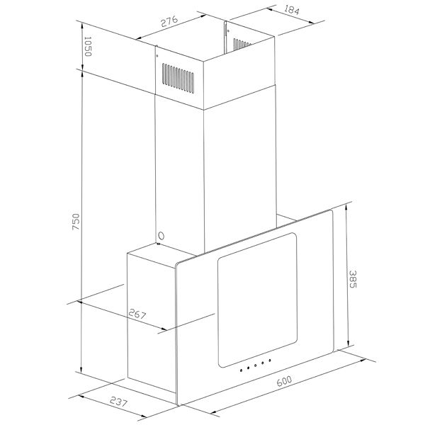Вытяжка Pyramida VF1-60 BL