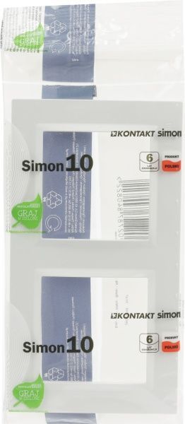 Рамка двомісна Simon SIMON10 універсальна білий CR2/11