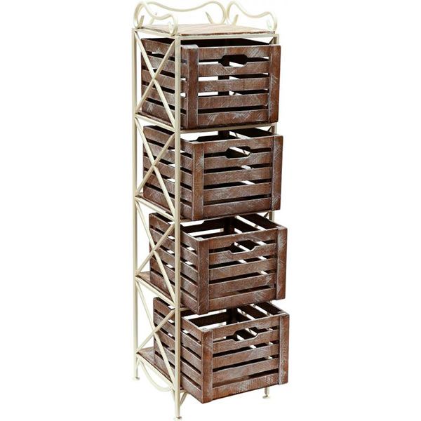 Етажерка Le-Puf з 4 ящиками 1300x360x360 мм кремовий 