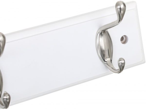 Вешалка для одежды IV тип 1+1 никель/белый