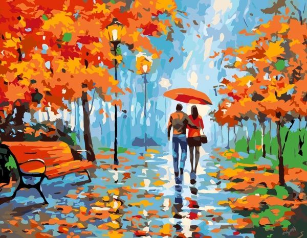 Картина по номерам Встреча в парке 35х45 см Rosa Start 