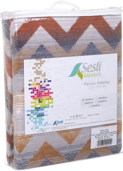 Плед zig-zag 150x200 см різнокольоровий Sesli Tekstil 